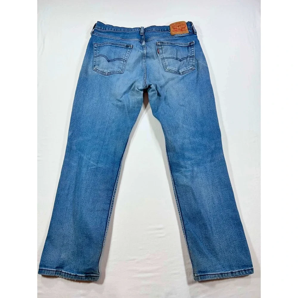 Levis 514 Straight Fit Jeans Mens 34x30 Blue Denim Medium Wash Casual Pants